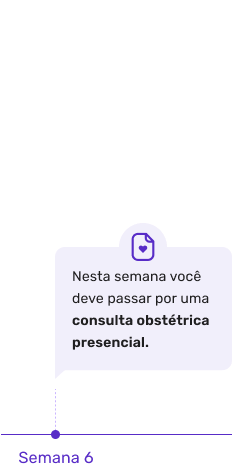 Nesta semana você deve passar por uma consulta obstétrica presencial.