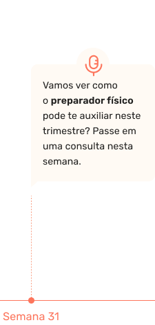 Vamos ver como o preparador físico pode te auxiliar neste trimestre? Passe em uma consulta nesta semana.